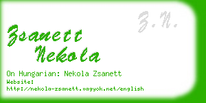 zsanett nekola business card